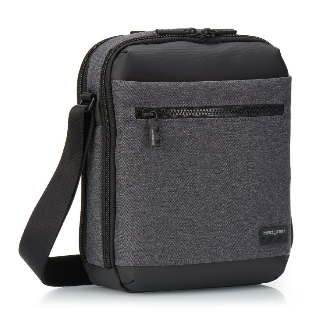 Hedgren Inc Crossbody Vertical 10" Pouch / Bag RFID Grey - Image 7