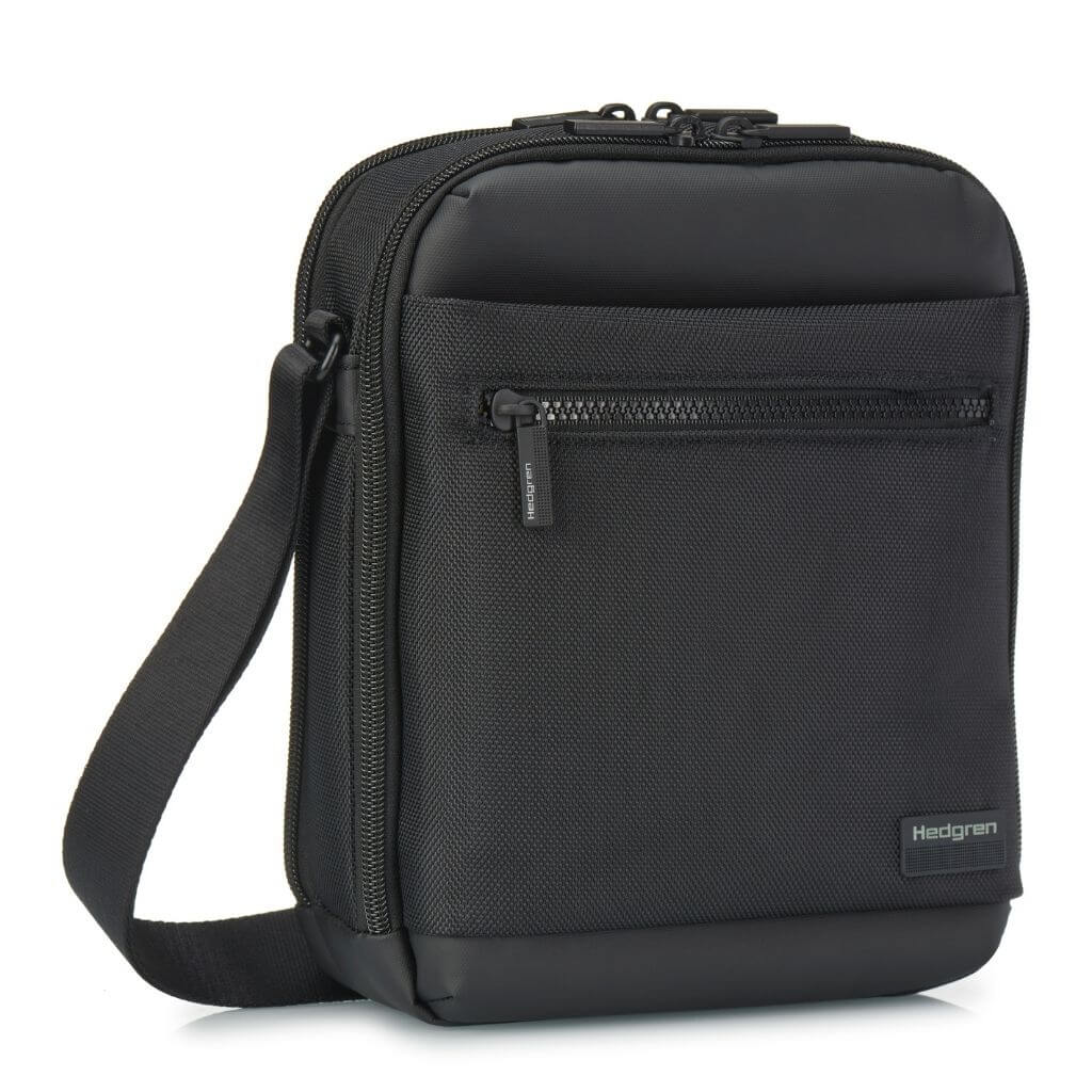 Hedgren Inc Crossbody Vertical 10" Pouch / Bag RFID Grey - Image 9