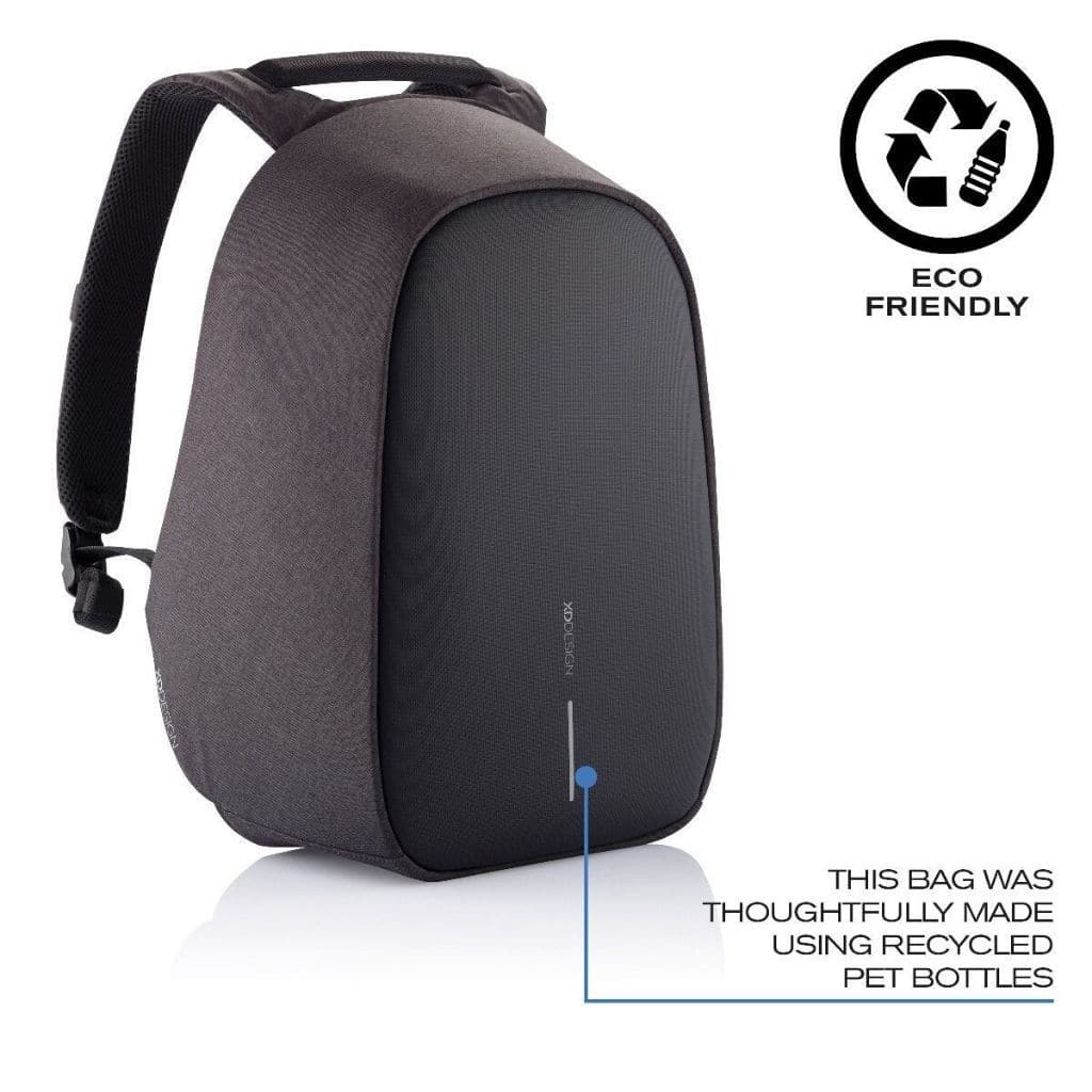 XD Design Bobby Hero Regular Anti-Theft Laptop Backpack - Black - Image 4