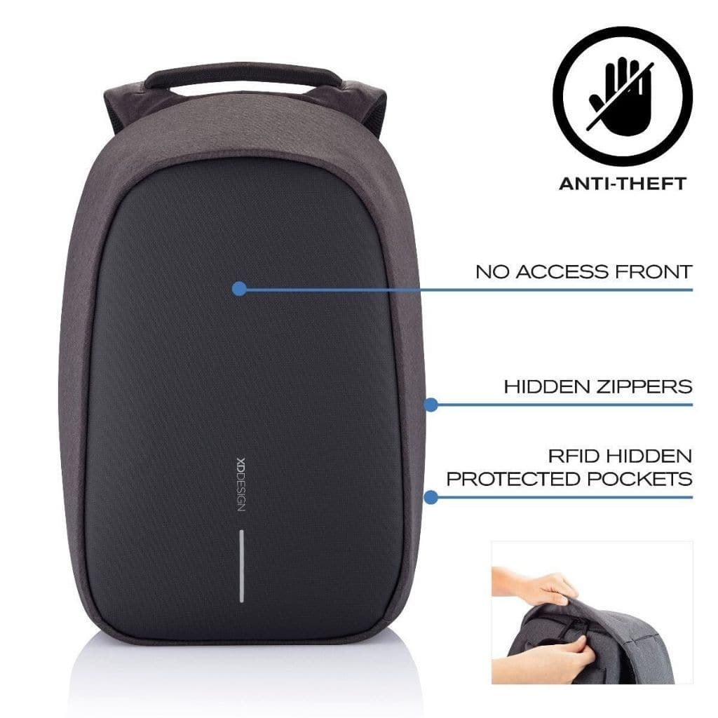 XD Design Bobby Hero Regular Anti-Theft Laptop Backpack - Black - Image 6
